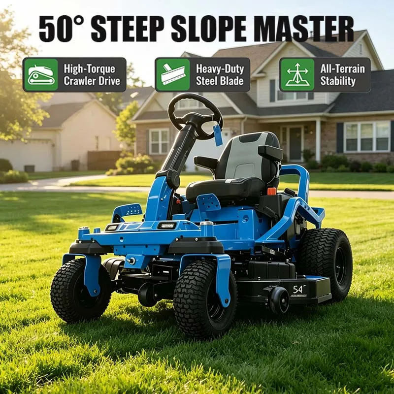 

Ergonomic Comfortable Seat Ride-on Mower Garden Tractor Grass Cutter Lawn Maintenance Equipment