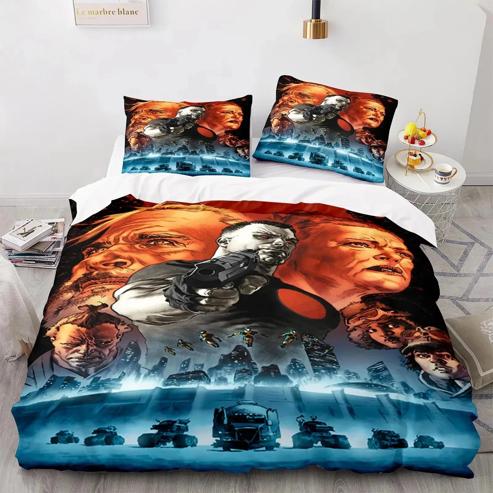 Game BloodShot Blood Warrior Bedding Set Boys Girls Twin Queen Size Duvet Cover Pillowcase Bed Kids Adult Home Textileextile