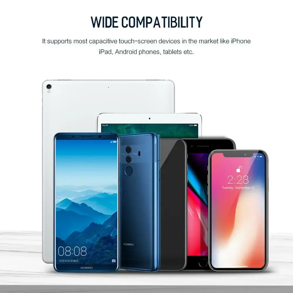 IOS 안드로이드 태블릿용 액티브 스타일러스 펜, 범용 정전식 터치 스크린 펜슬, 휴대폰 필기 그림, 아이폰 12, 13 용