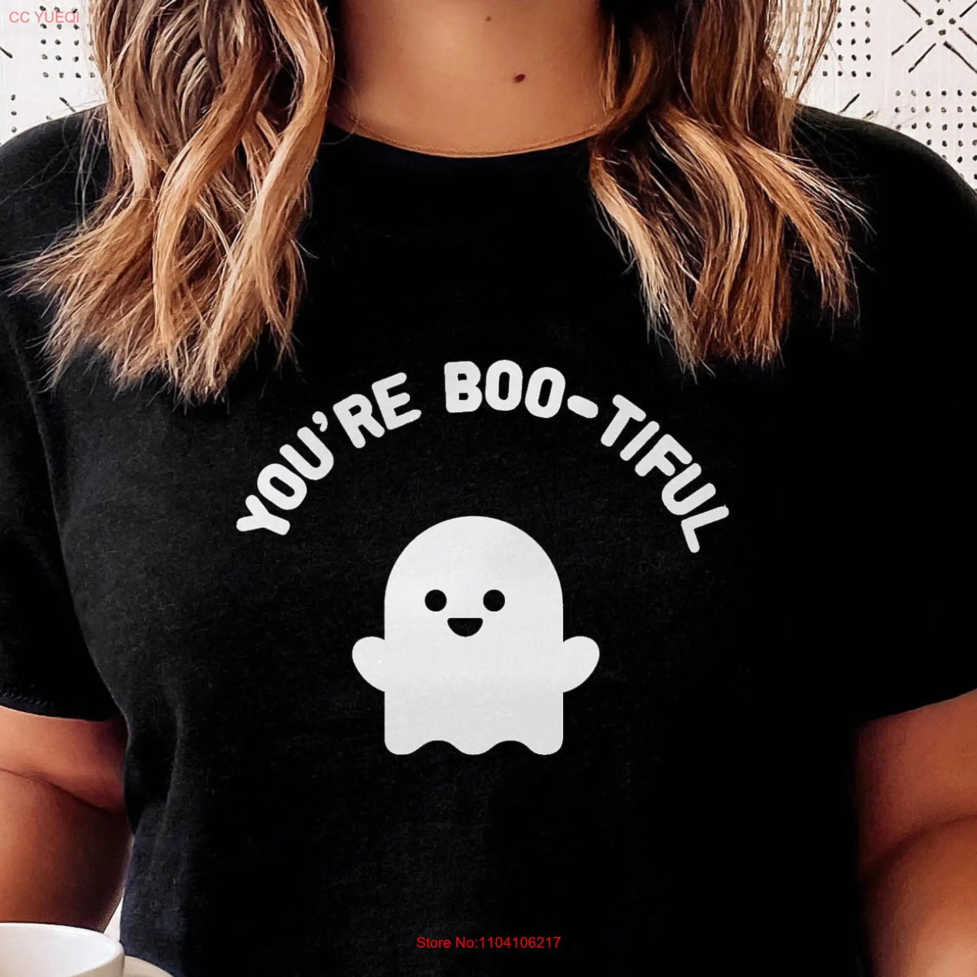 Cute Halloween T Shirt You're Boo Tiful Funny Ghost long or short sleeves