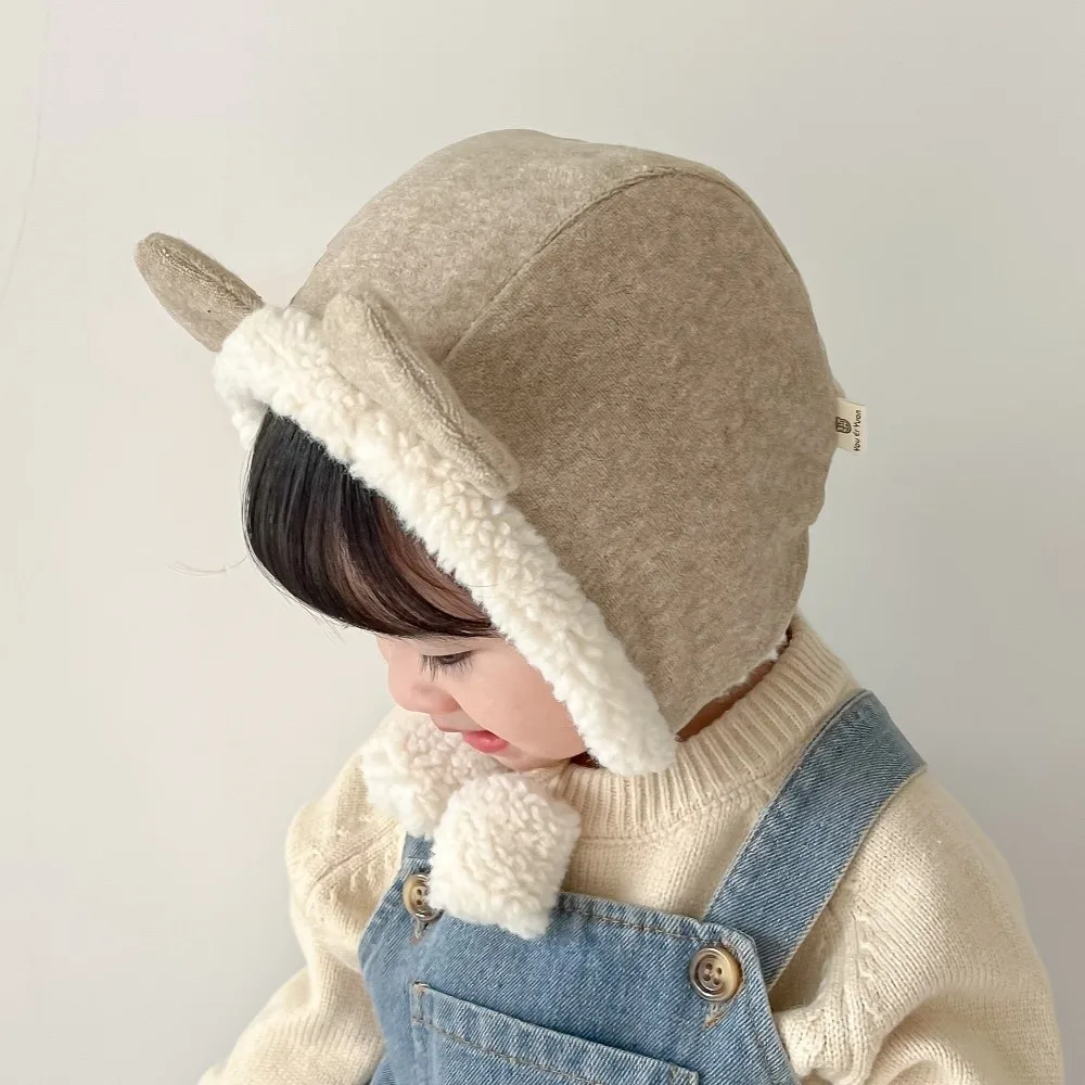 

Kawaii Cute Bear Ear Hat Fleece Winter Baby Beanie Cap Warm Thick Ear Protection Hat Boys Girls