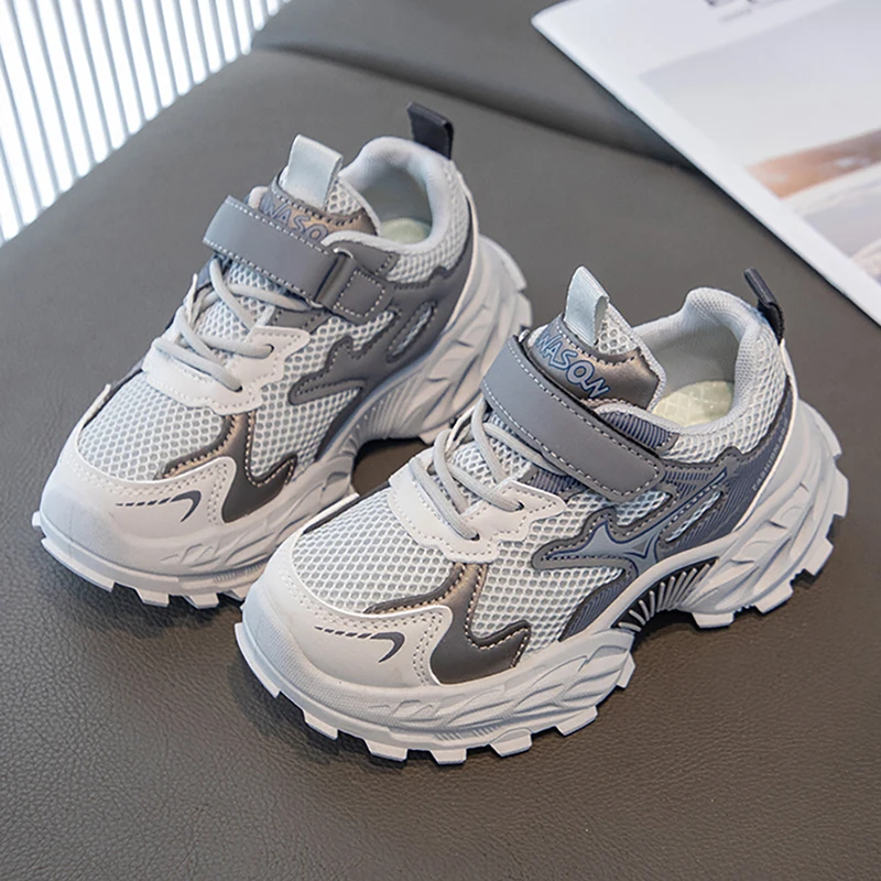 

Autumn Sport Shoes For Children Mesh Breathable Teenager Kid's Sneakers Soft-soled Boy's Girl's Running Shoes Outdoor Footwear