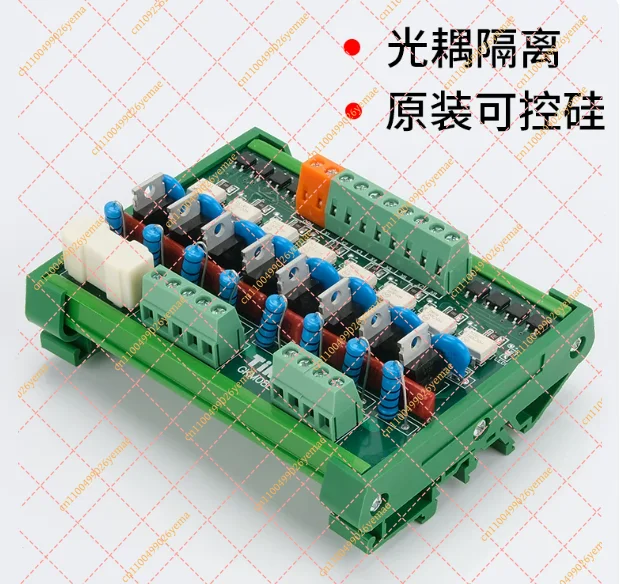 DIN Rail Mount 4-16 Channel Optocoupler Isolated Thyristor Solid Relay PNP NPN DC14-24V AC24-220V for PLC