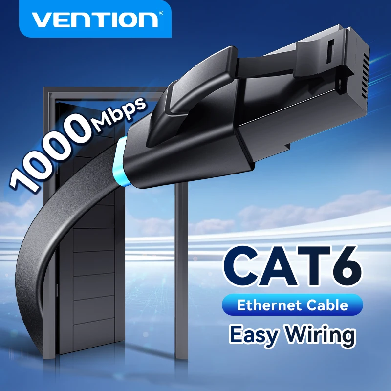 

Vention Cat6 Ethernet Cable Gigabit High Speed 1000Mbps Lan Cable RJ45 Network Patch Cable for Laptop Router PC PS5 4 3 Xbox