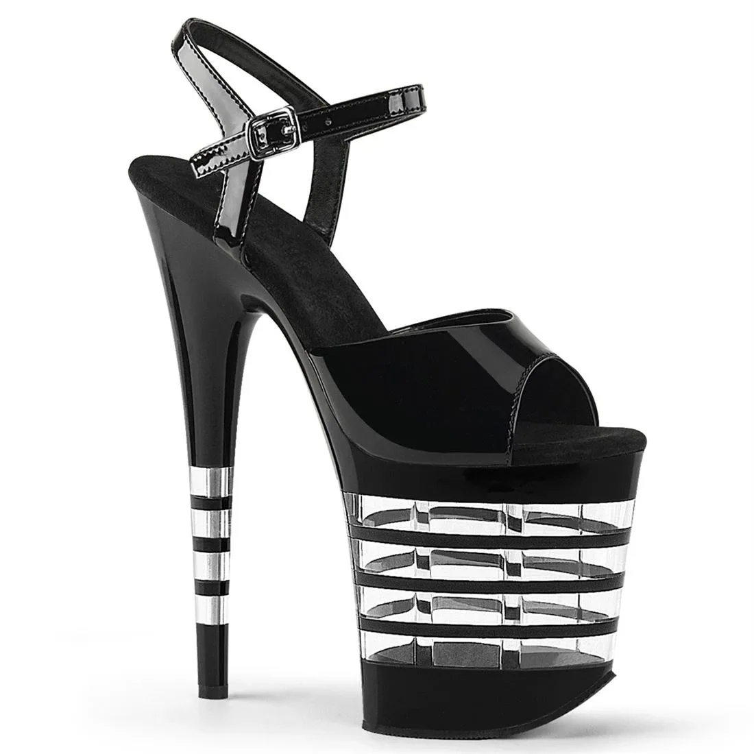 

Women 20CM Transparent Platform Stiletto Heels Fashion Model Runway Stripper Pole Dance Nightclub Stage High Heel Sandals