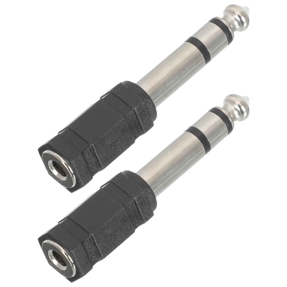 

2 Pcs Guitar Box Adapter Audio Cable 65 to 35 Male 6pcs Headphone 635mm Converter 35mm Jack Mic Connector Zinc Alloy Stereo