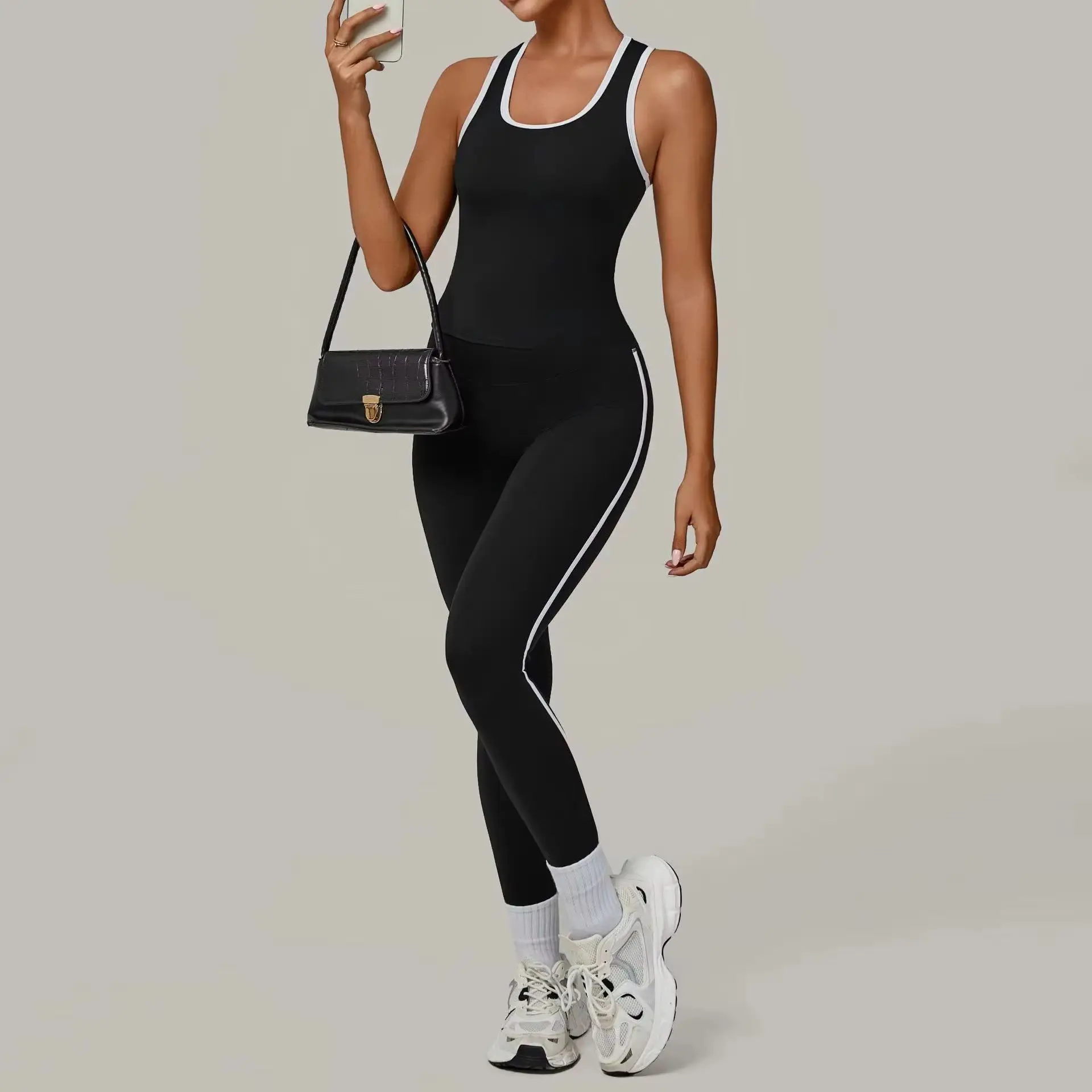 2 قطعة ملابس رياضية نسائية ملابس لليوجا اللياقة البدنية مجموعة تنفس أكتيفيوير مثير الرياضة الصدرية عالية الخصر طماق مجموعة #1