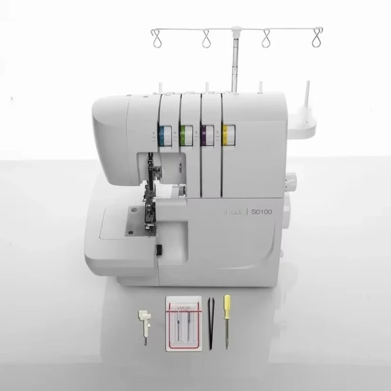 S0105 Serger Overlocker Machine 6 Built-In Stitches Adjustable Stitch Length and Width Free Arm and LED Light