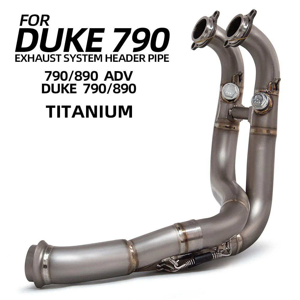 For DUKE790 DUKE890 DUKE 790 890 ADV Adventure 790ADV 890ADV Motorcycle Exhaust Escape Tube Titanium Alloy Front Link Pipe 51MM