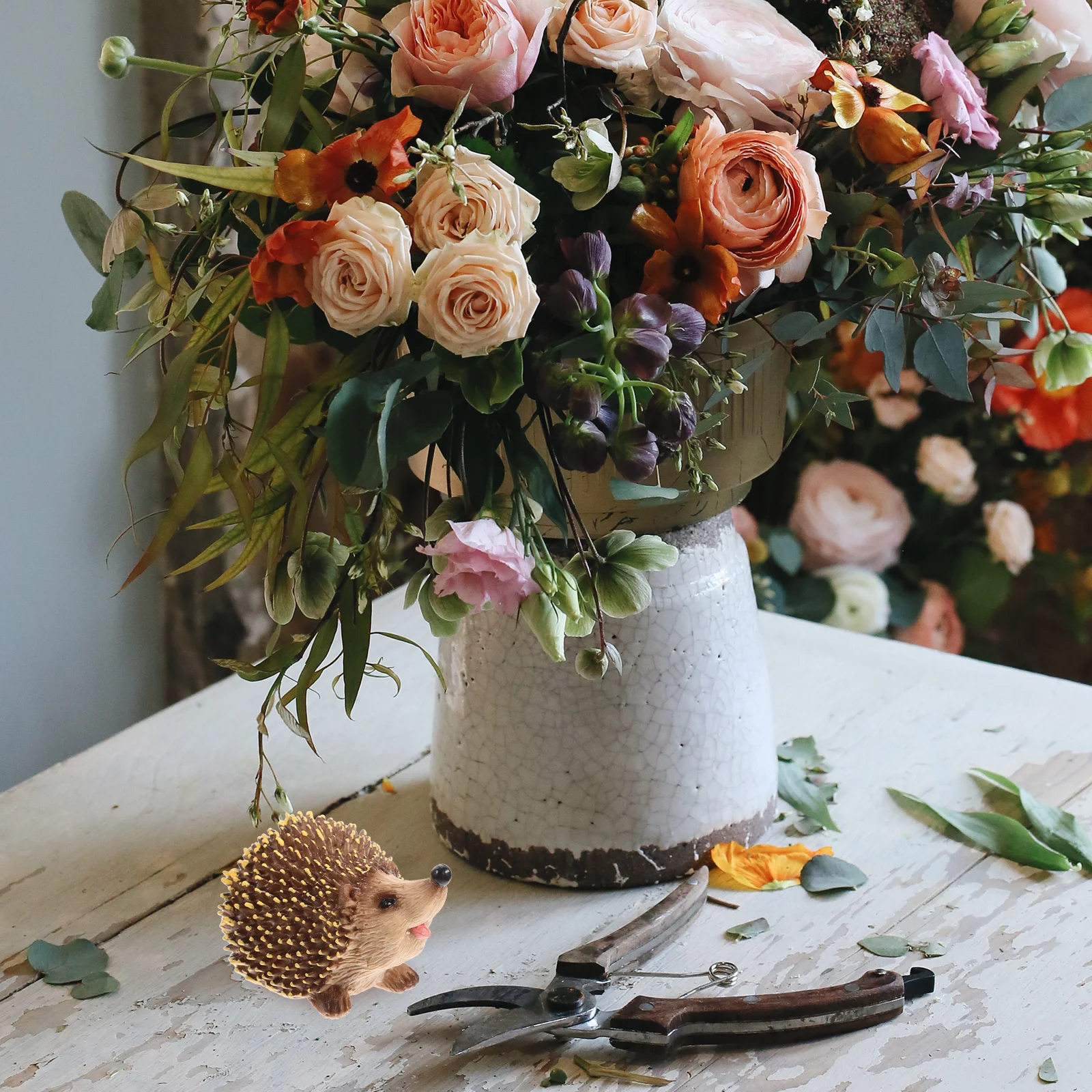 

Miniature Hedgehog Premium Plastic Craft For Garden Decoration Bonsai Landscape Ornament Micro Sculpture Tiny Animal Statue