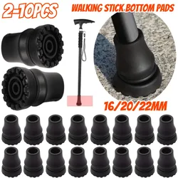 2-10pcs 16-22mm Rubber Pad Cap Antiskid Walking Stick Crutch Cane Bottom Pads Cover Protector Climbing Hiking Trekking Pole Tip