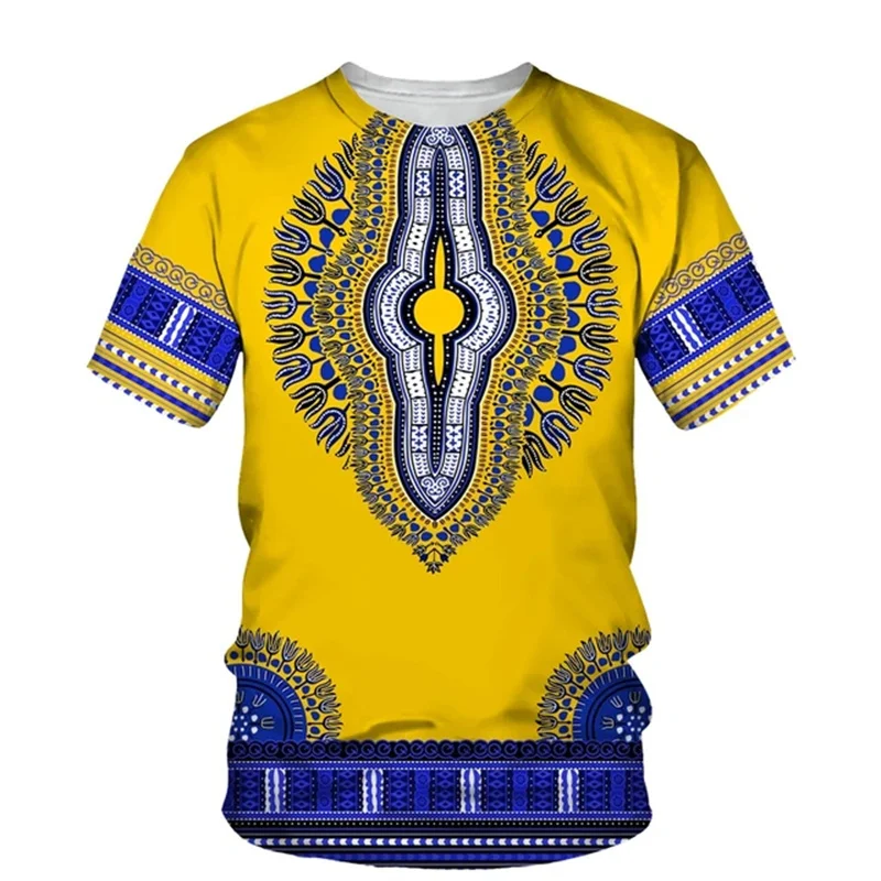 Summer Harajuku 3D Print African Dashiki Ethnic Patterns T Shirt For Men Kid Fashion Streetwear Tee Shirts Unisex Mens Clothing