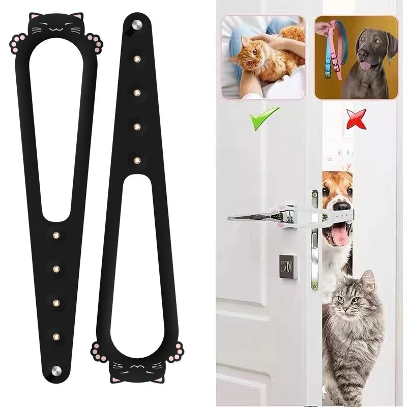 Pet Cat Door Holder Latch Prevents Dogs From Entering Plastic Adjustable Elastic Gate Lock Flex Latch Strap Keep Dog Out