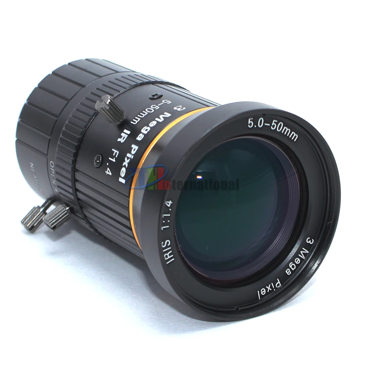 Lensa 3MP 5-50mm 1/2, 7 "F1.4 Manual Iris CS dudukan untuk pengawasan luar ruangan siaran langsung lensa kamera dan kamera keamanan