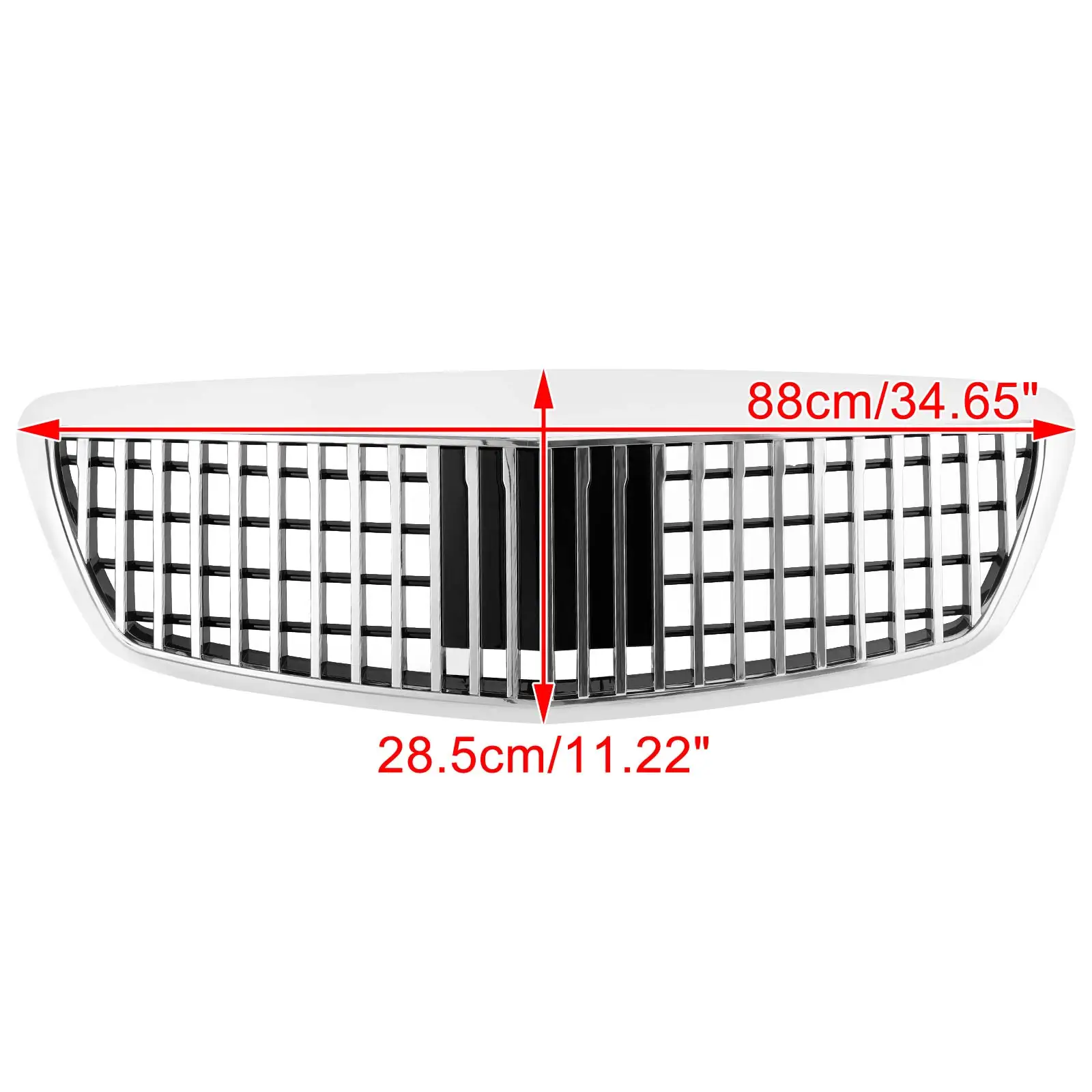 Grade estilo MayBach adequada para Benz S-Class W221 S550 S63 S450 2007-2009 2008 Chrome