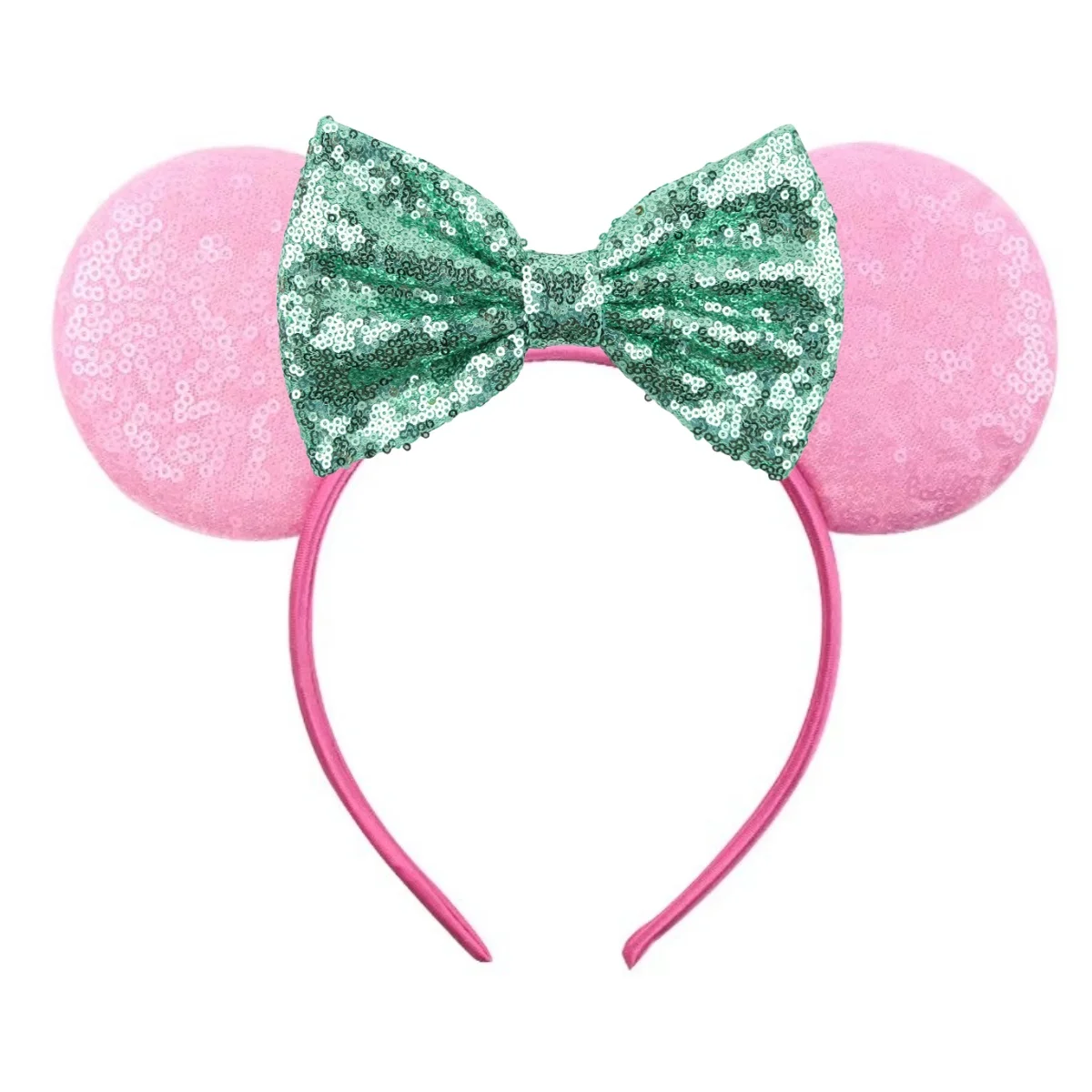 9.5 CM Big Size Matte Pink Mouse Ears Headband For Girls 5\