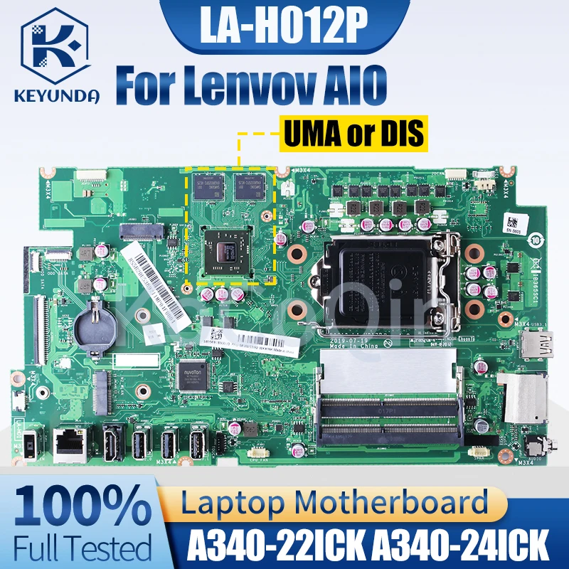 For Lenovo AIO A340-22ICK A340-24ICK Mainboard LA-H012P SREVJ 216-0889018 5B20U53890 5B20U53890 All-in-one Motherboard Full Test