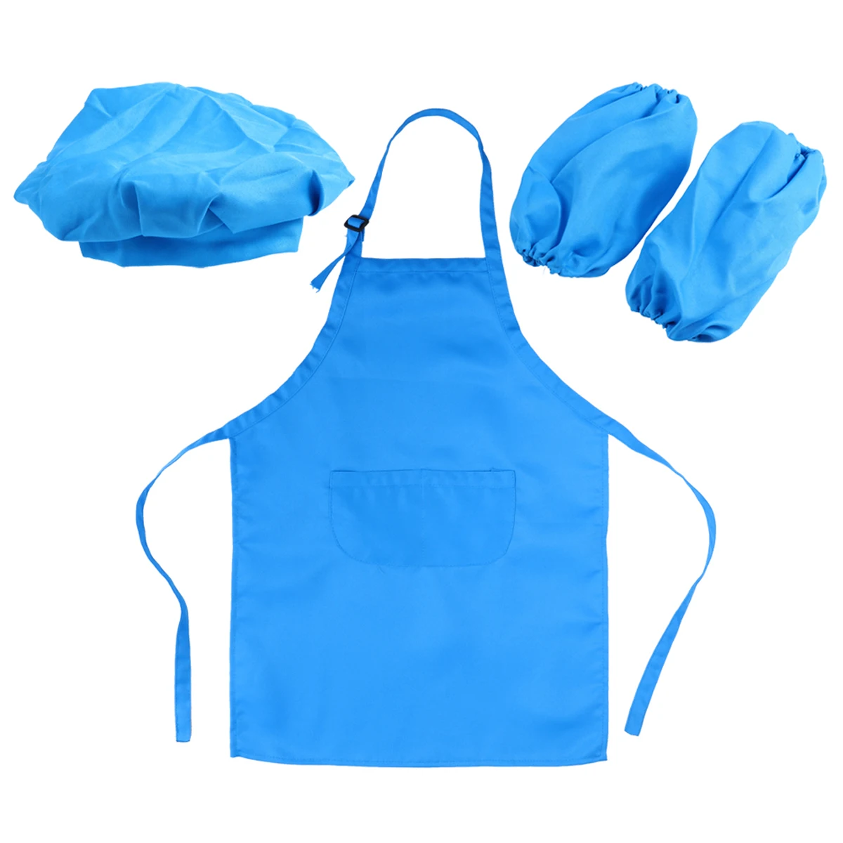 

Hat Sleeve Apron Set Chef Outfit for Children Chefs Kids Role Play Smock Aprons Cooking Childrens Kitchen
