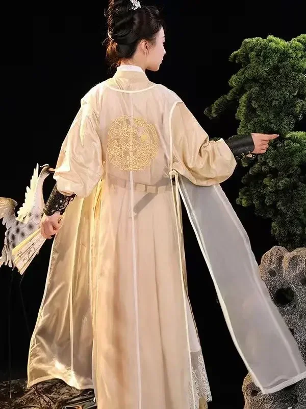 Hanfu Robes Men tradizionale stile cinese spadaccino Stage Cosplay abbigliamento uomo e donna coppia antico Folk Tang Suit