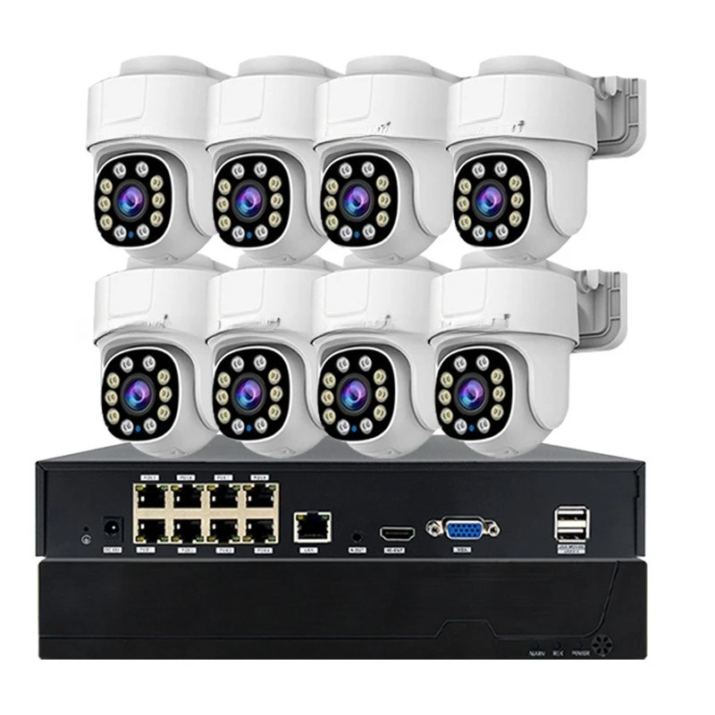 

outdoor POE monitoring, commercial 8-way full color night vision waterproof ball machine camera