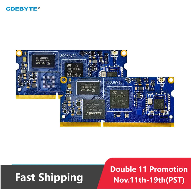 Core Board STM32MP135 CDEBYTE ECK10-135 Series ARM Cortex-A7 1GHz Linux Dual Gigabit Ethernet RGB888 SODIMM 256MB/512MB DDR3L