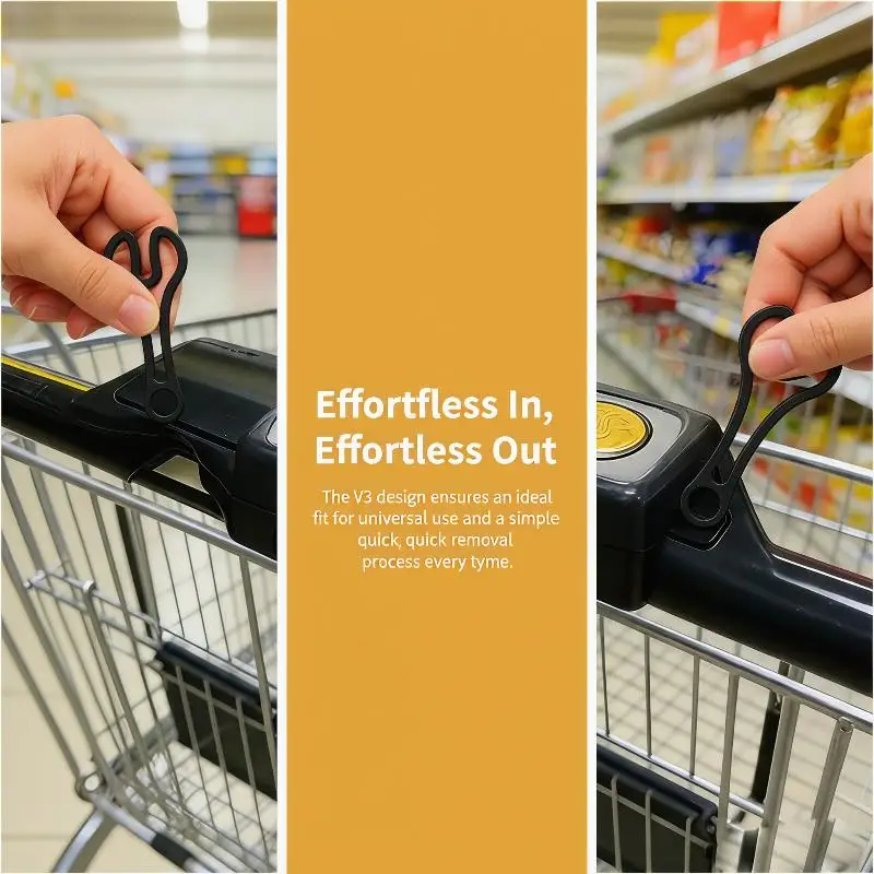 Practical Shopping Cart Token Keychain 2Pcs Compact Supermarket Trolley Release Key Ring for Grocery Store Trips