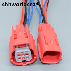 shhworldsea  6 Pin MWTRB-06-1A-R MWTPB-06-1A-R Motorcycle OBD Diagnosis Plug  Electronic Connector With Cable For Honda Yamaha