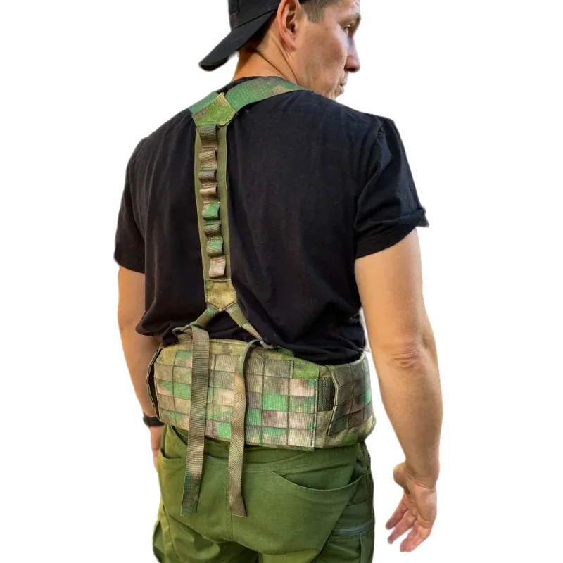 Tactical Unloading Belt with Shoulder Straps Heavy Y Duty Belt Harness Shoulder Sling Strap With Breathable Padded