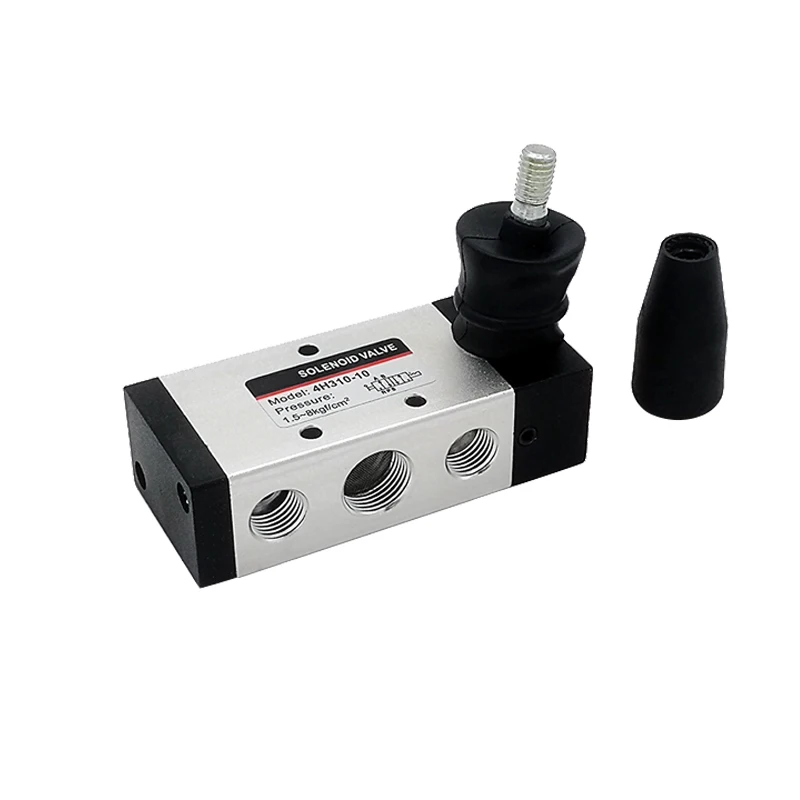 4H210-08 4H310-10 4H410-15 2 Position 5 Port 5/2 Way Air Manual Valve Pneumatic Control Valve Hand Lever Operated Control Valve