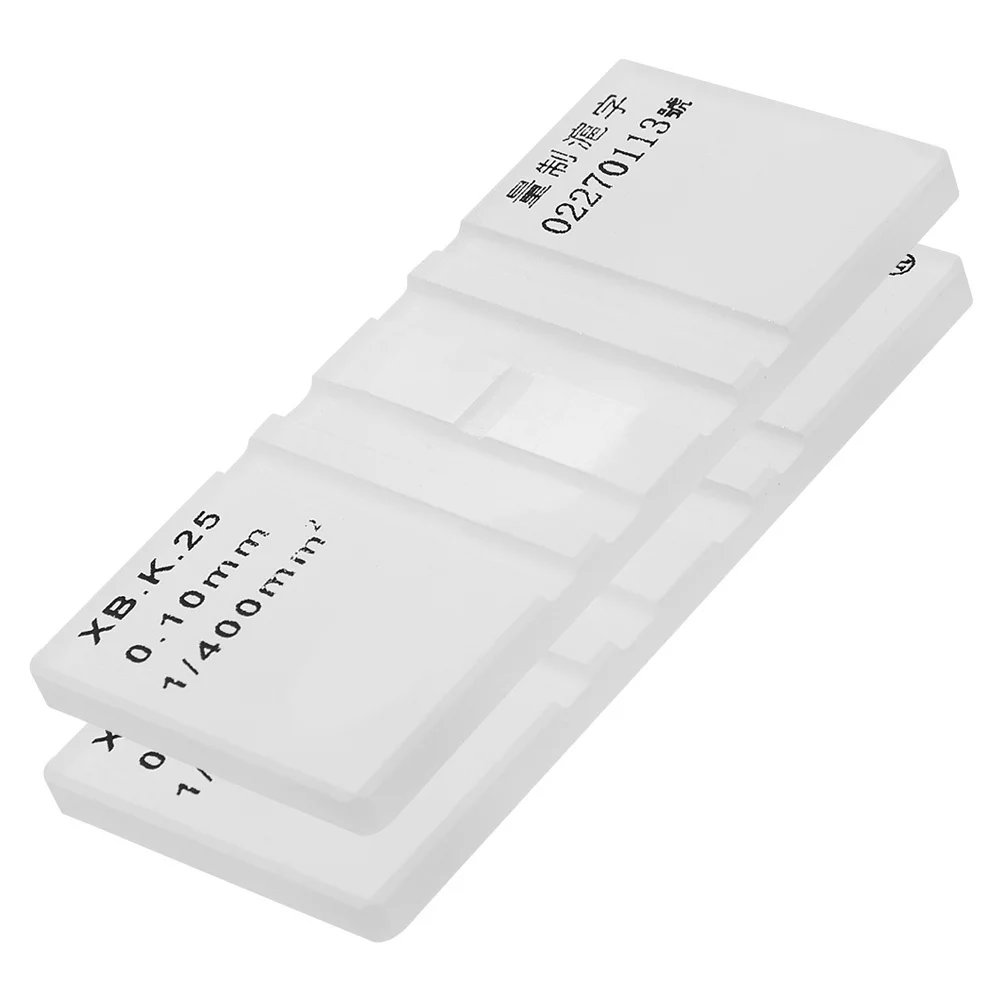 

2 Pcs Laboratory Hemocytometer Practical Cell Counting Chamber Slide Board Small Glass Convenient