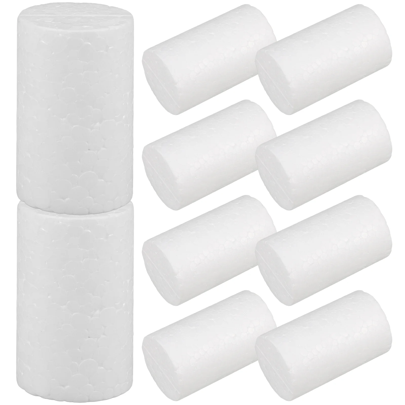 

10 Pcs Foam Cylinder Floral Garland White Polystyrene Cone Geometric Shape Blocks