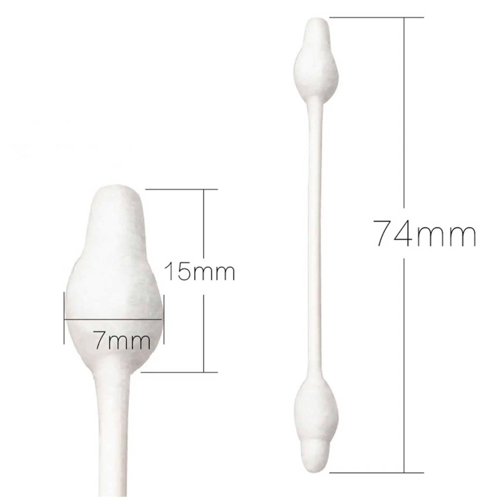 110 pçs cotonetes de algodão do bebê cabaça cabeça em forma de haste de papel eco amigável seguro para recém-nascidos limpeza atrás das orelhas nariz olhos botões de algodão