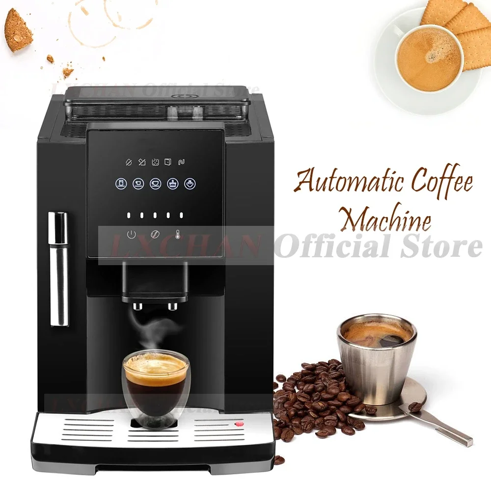 

HomeWise Full Automatic 19 Bar Coffee Maker Coffee Bean Grinder Milk Foam Espresso Coffee Machine Hot Water and Milk Froth