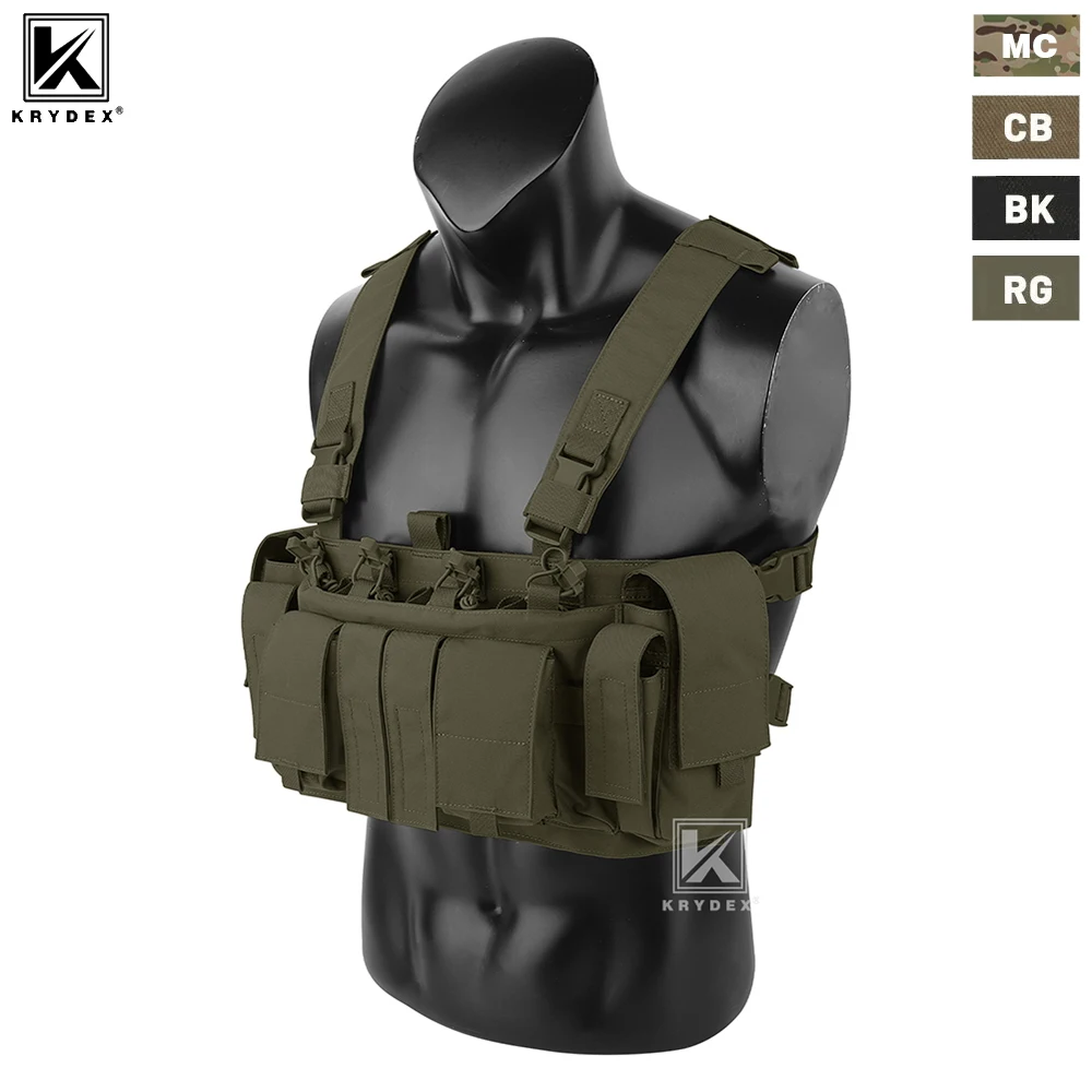 

KRYDEX Tactical Chest Rig UW Gen IV Низкопрофильный жилет Micro Fright Rigs с журналом GP Сумка H Ремень Охотничьи аксессуары