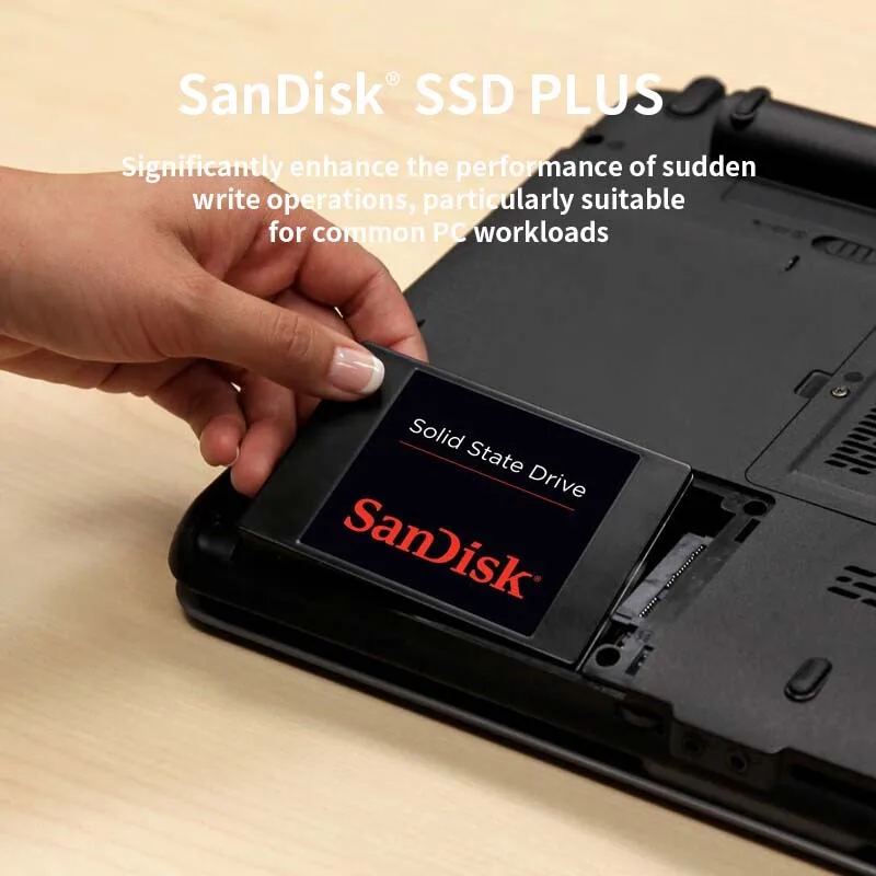 SanDisk SSD Plus Original SATA III 2.5" Unidade de Estado Sólido para Notebook 240GB 480GB 1TB 2TB até 545MB/s para Laptop PC