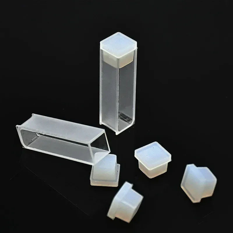 Silicone Stopper Cell Cover Glass Cuvette Plug Quartz Cuvette Silicone Cap For Size 10*10mm Cuvettes Resistant Corrosion 100/PK