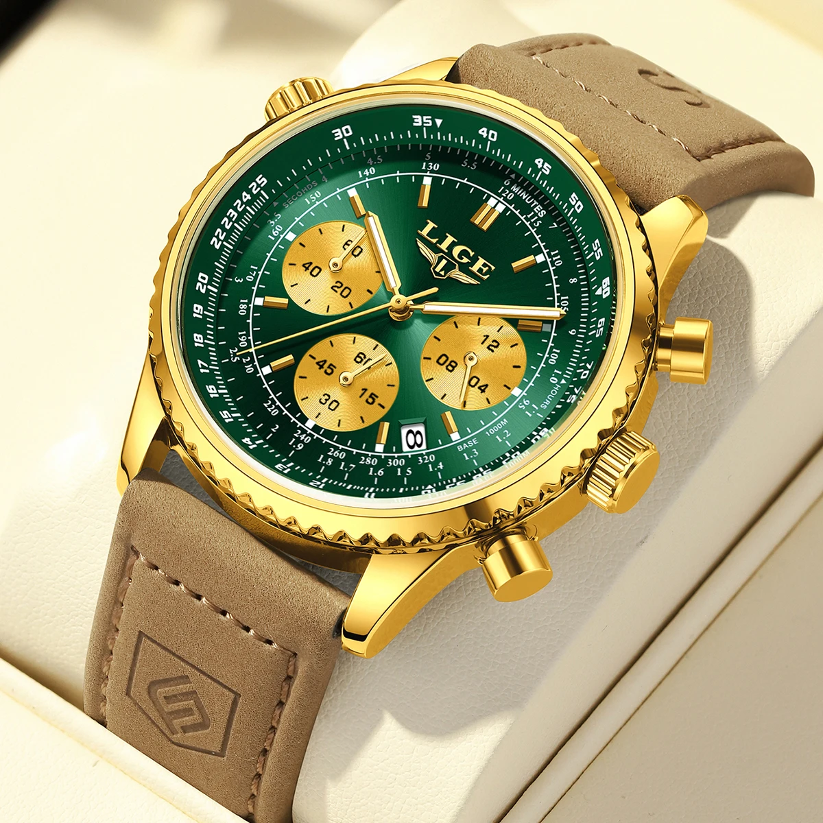 

LIGE новые спортивные мужские наручные часы, водостойкие светящиеся хронограф с датой, мужские часы из нержавеющей стали, роскошные модные кварцевые мужские часы