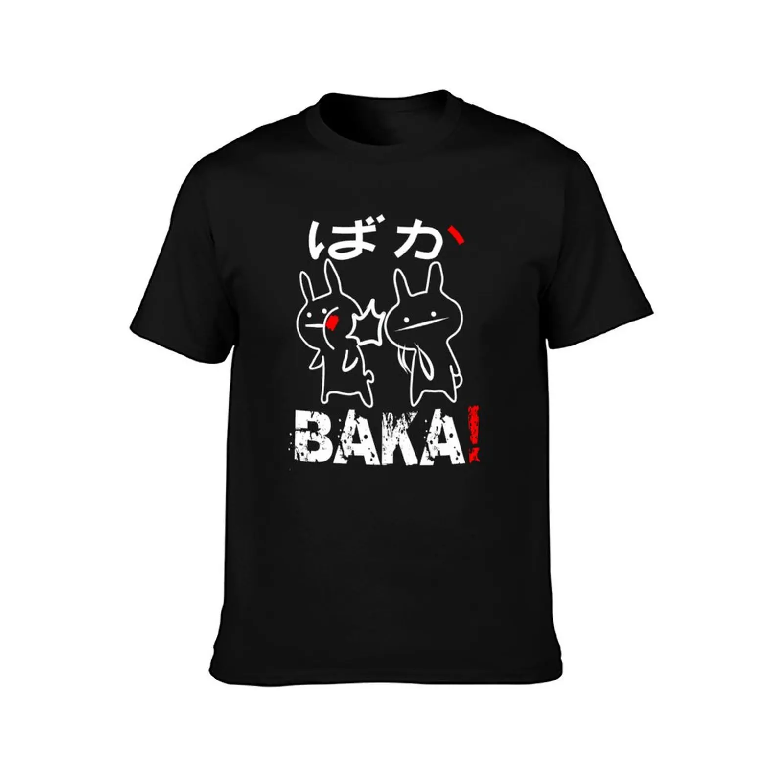 Baka Rabbit Slap Shirt Baka Japanese ANIME CARTOON MANGA T-Shirt Work Utility Short Sleeve Shirt