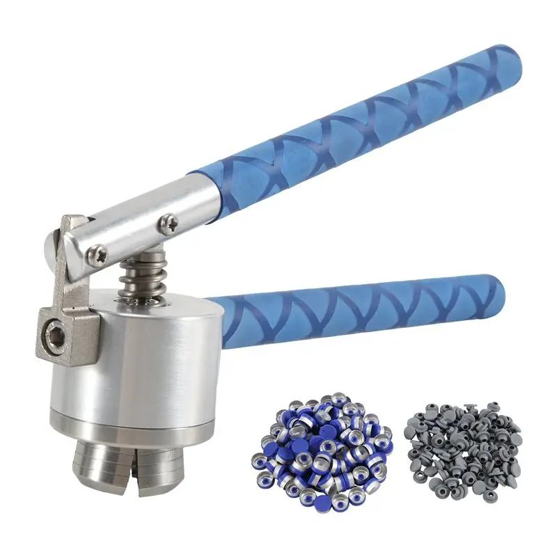 a21i-13mm-flip-crimper-vial-crimper-100-pcs-flip-caps-and-100-pcs-rubber-stoppers-are-included