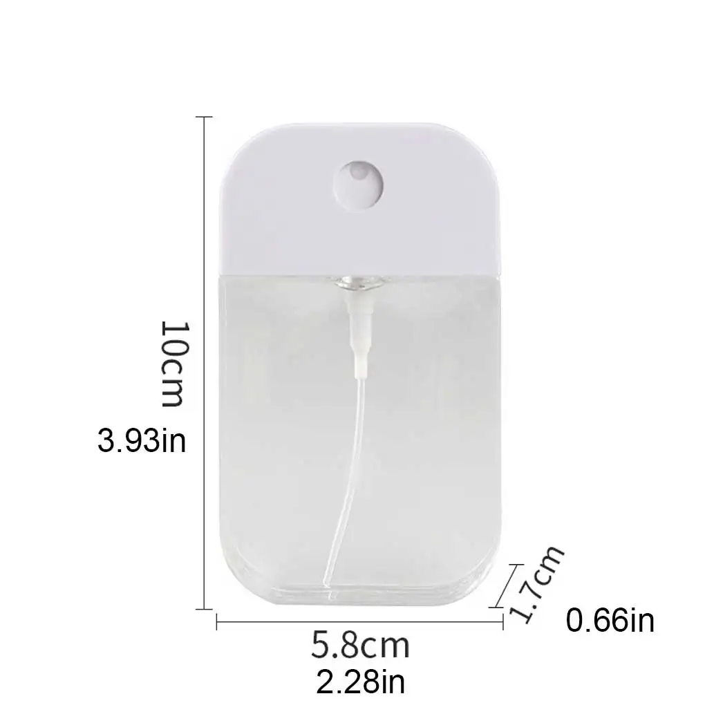 Transparent Pump 50ml Water Storage Liquid Spray Bottle Cosmetic Refillable Fragrance Hand Sanitizer Bottling Perfume