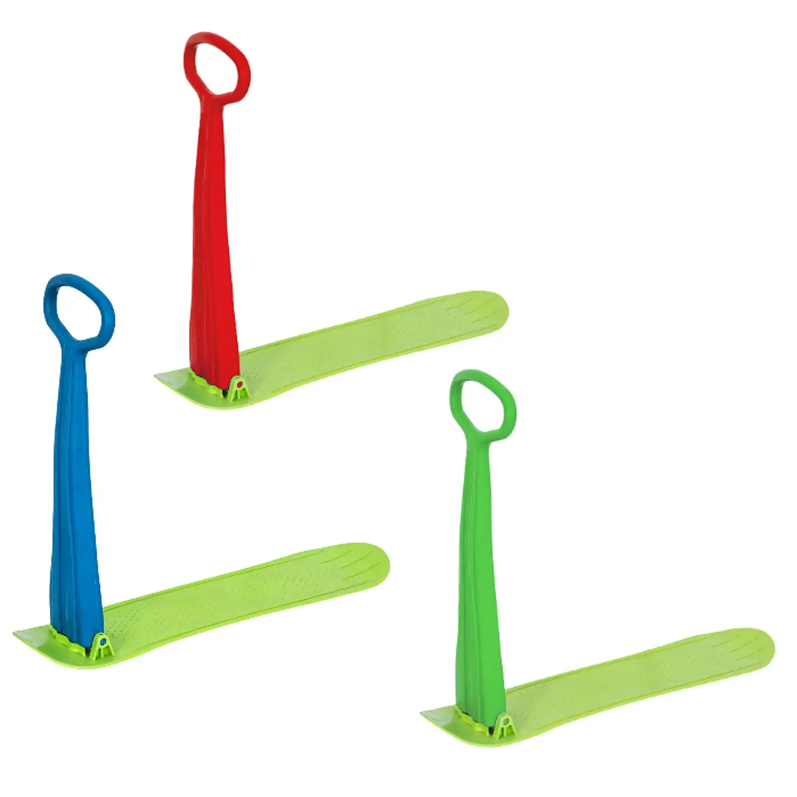 Foldable Snow Sled Board Compact Winter Fun Ski Skate Snowboard with Handlebar Outdoor Sports for Kids Children Teenagers