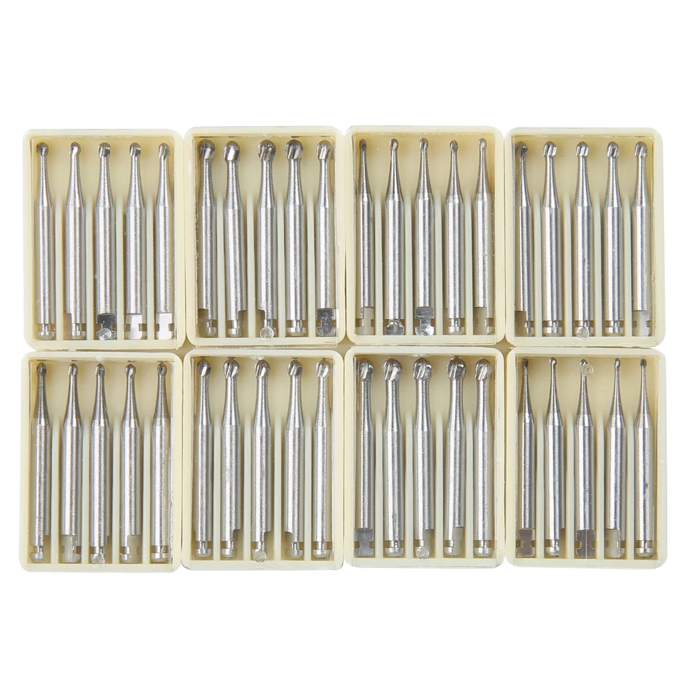 5pcs/box New Dental Tungsten Carbide Burs Slow Speed Round RA Series For Dentistry Lab Clinic 2.35mm Polishing Bur Tool