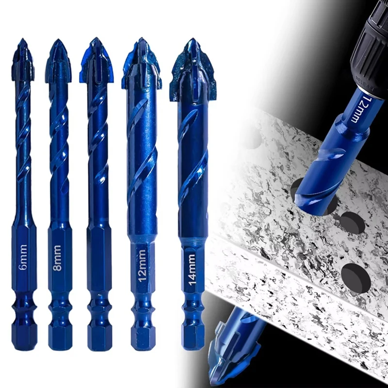 ABPQ-High Hardness Eccentric Drill Precision Drilling 6/8/10/12/14Mm Glass Tile Ceramic Punching Rock Slab Drill Bit Cutting