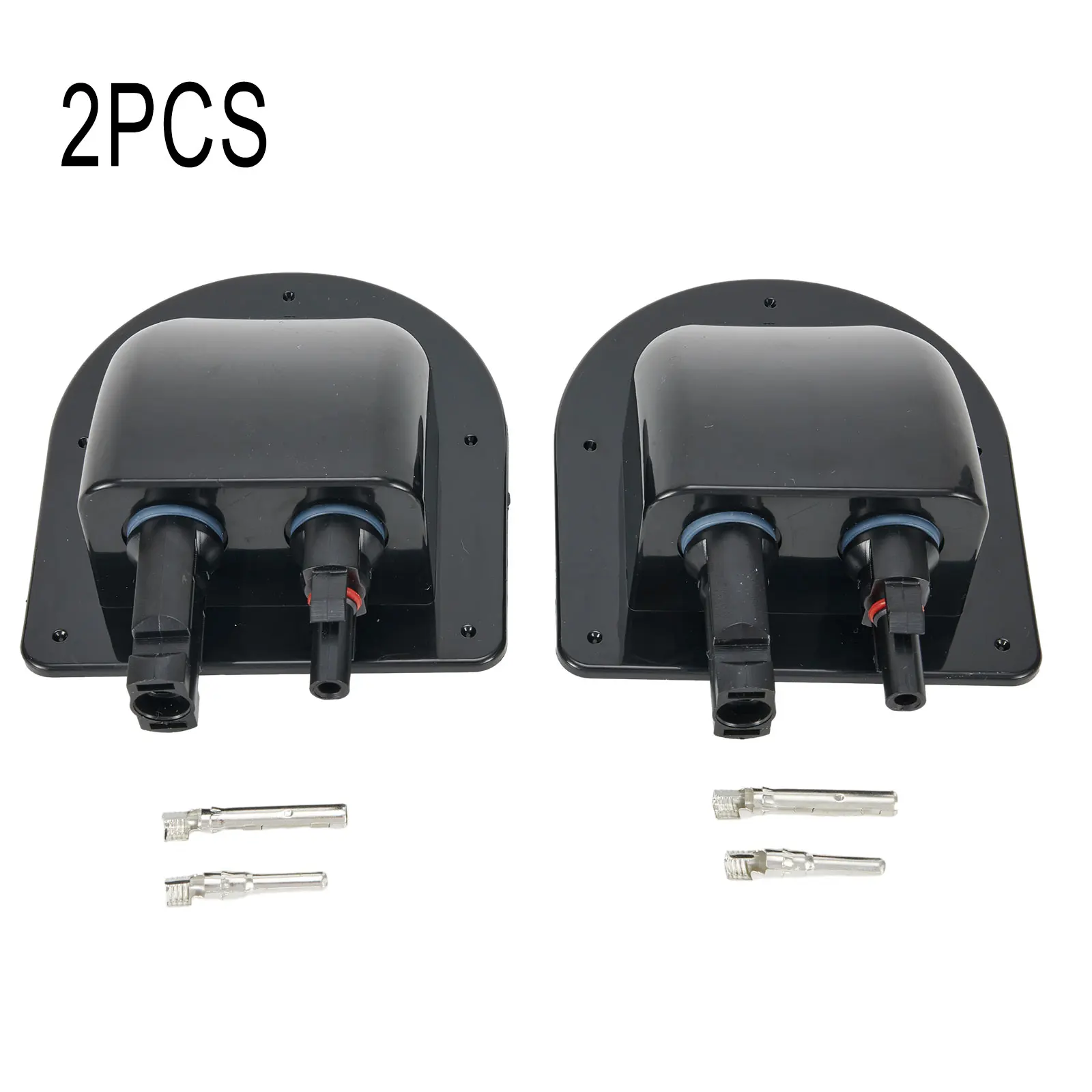 1/2Pcs Solar Connections Box Solar Panel Double Hole Wire Cable Entry Gland Sealing Box Waterproof For RV Caravan Motorhome Boat