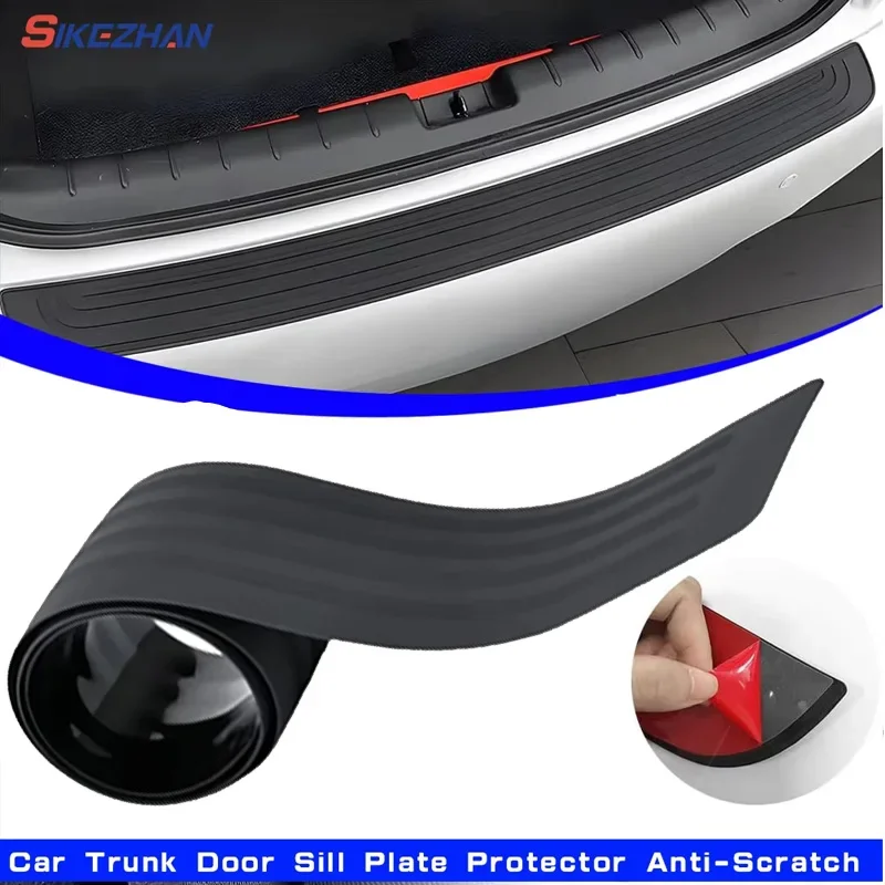 

Universal Car Trunk Door Sill Plate Protector Anti-Scratch Rubber Rear Bumper Guard Anti-Collision Protector Strip