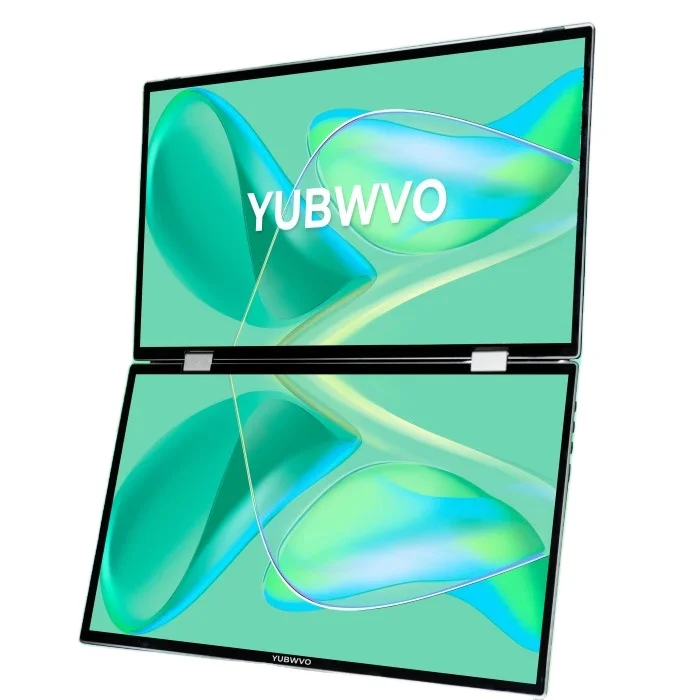 

Монитор с тройным экраном, портативный двойной 15,6-дюймовый 1080P FHD IPS сенсорный ЖК-мониторы 360° ° Поворотный монитор для ноутбука USB-C