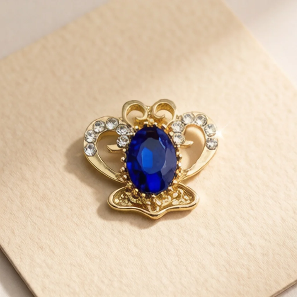 New European-Style Vintage Brooch, Unique Silk Clip, Bag Acc