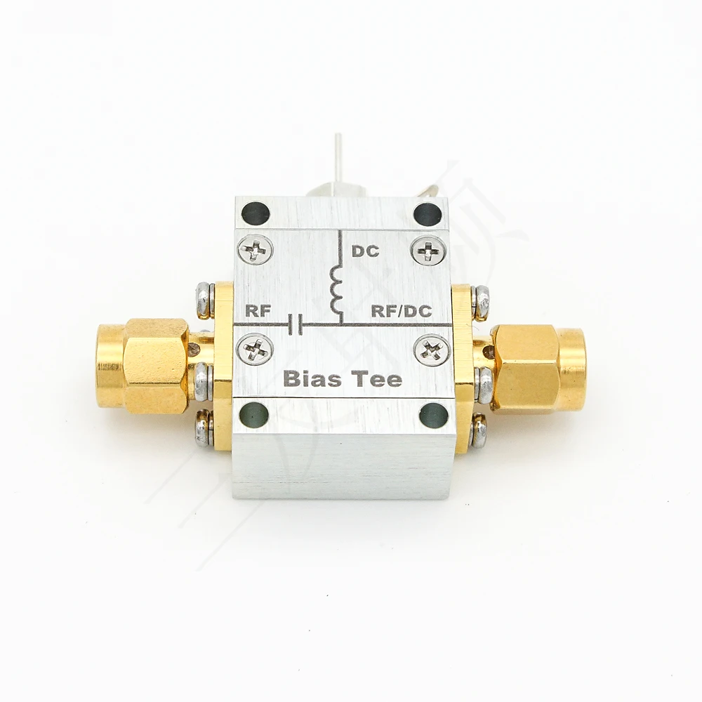 BiasTee-Interceptor de polarización DC, alimentación RF Coaxial, alta corriente, 0,01-4,2 GHz