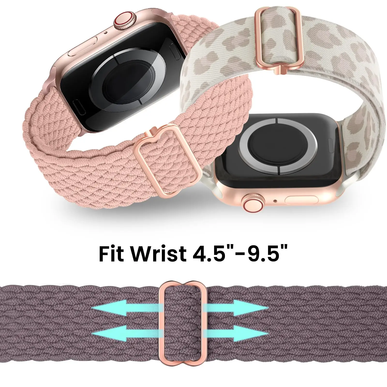 4Pcs Bands For apple Watch Strap 44mm 40mm 45mm 49mm 41mm 38mm 42mm braided correa Bracelet iWatch series 7 3 6 8 9 Ultra 2 SE