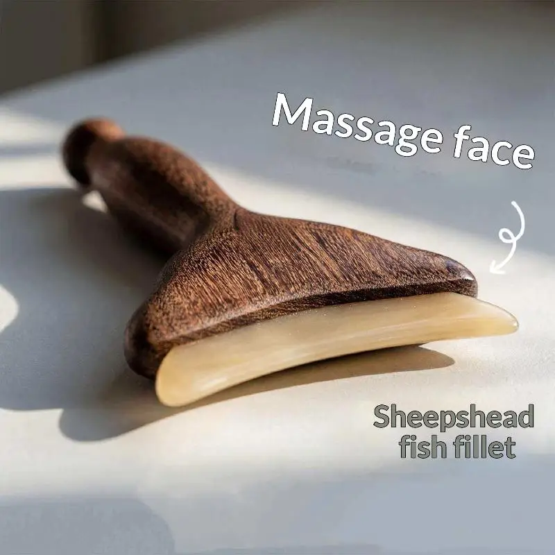 Face Massager Facial Lifting Wrinkle Remover Beauty Skin Care Tools Sandalwood Facial Massage Tools Scraping Board Acupoint Neck